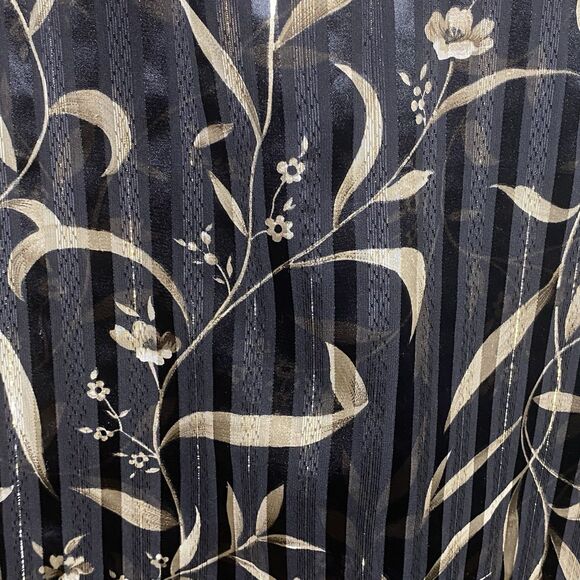 Red Hot Plus Sz 20W Black Tan Floral Button-Front 2-Piece Tank Sheer Blouse Work - Picture 6 of 10